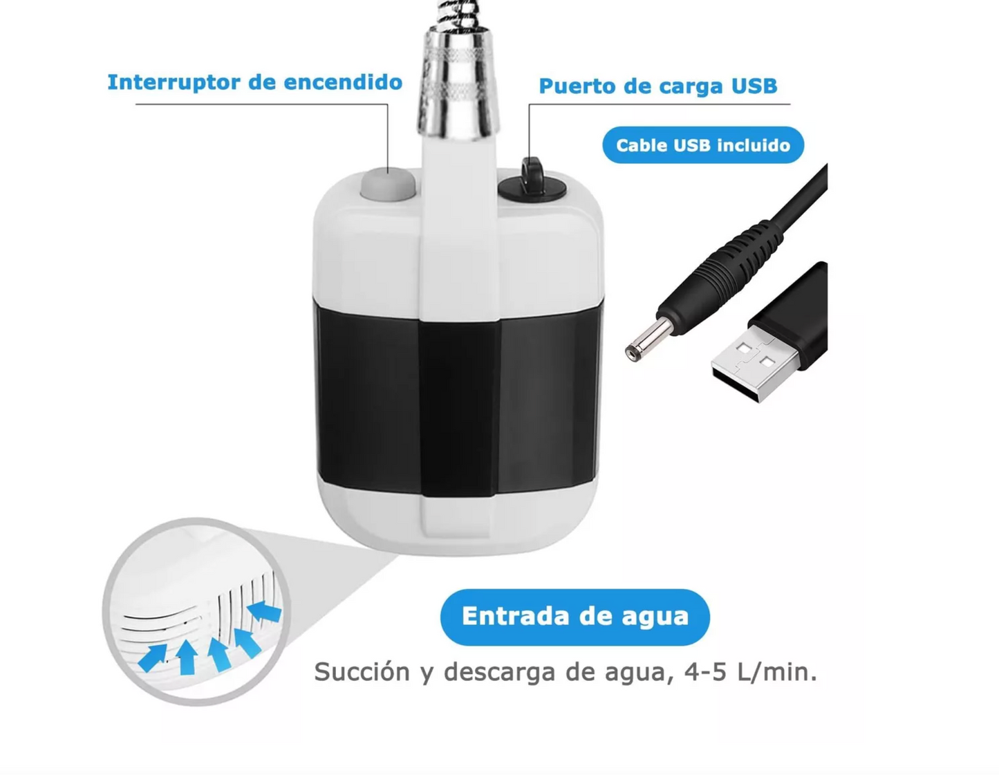 Ducha Portatil Recargable